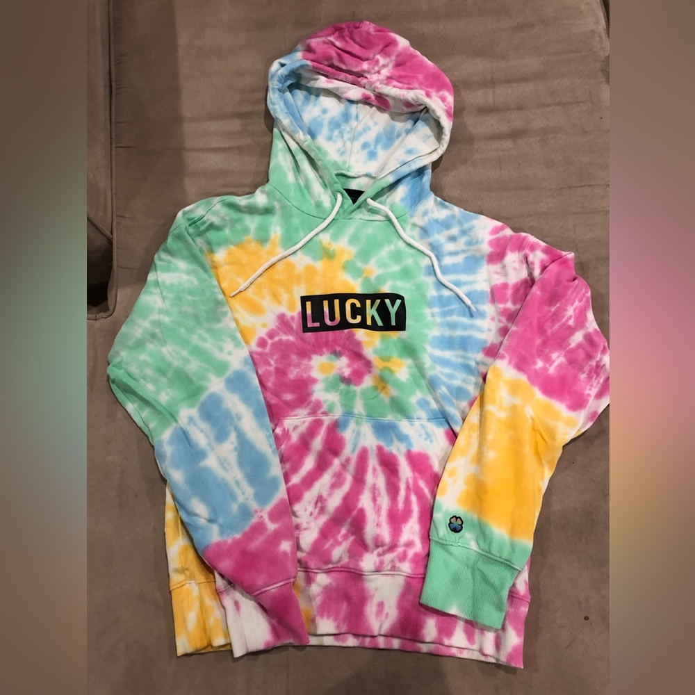 Lucky Brand Women’s size XS tie dye hoodie sweatshirt